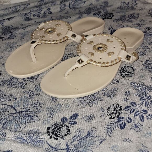 Jack Rogers Georgica Jelly Thong Sandals Women's Size 5 - Picture 2 of 10